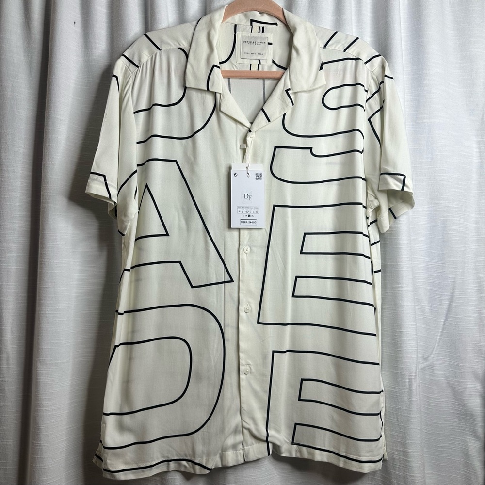 Men’s L Denim&Flower button down